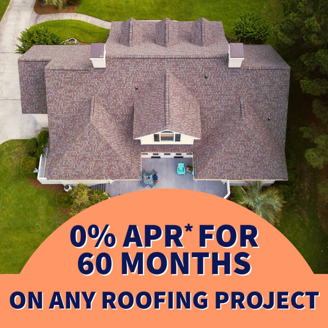 0% APR for 60 Months on new roofs